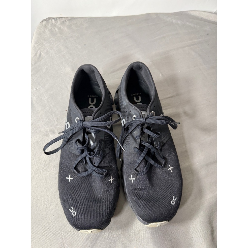 On Cloud X Womens Running Shoes Black White 60.98696 Size 9.5 - Picture 3 of 8